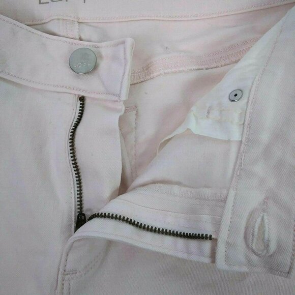 Loft Womens 29/8T 32x29 Light Pink Jeans Curvy Crop Cuffed Stretch Denim Casual - Picture 6 of 12